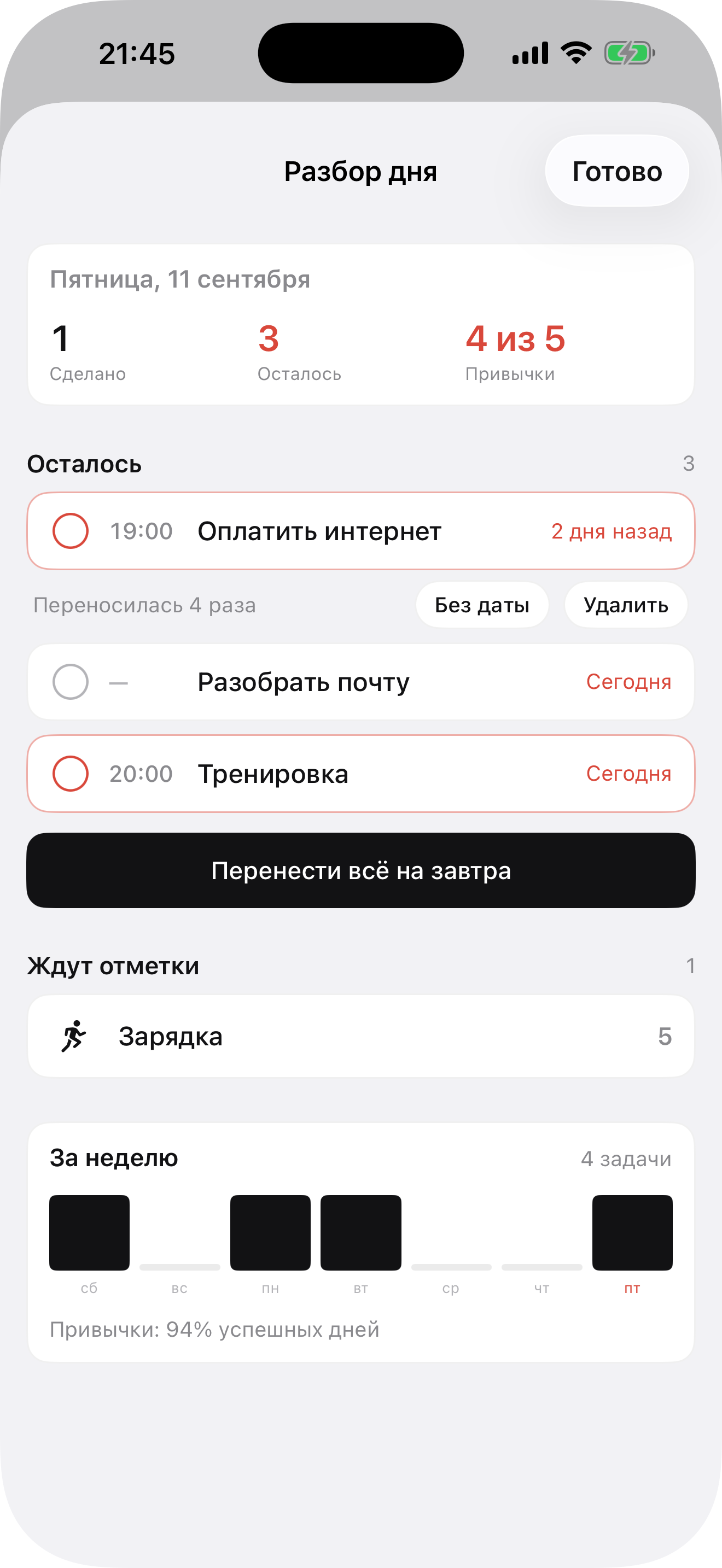 Разбор дня